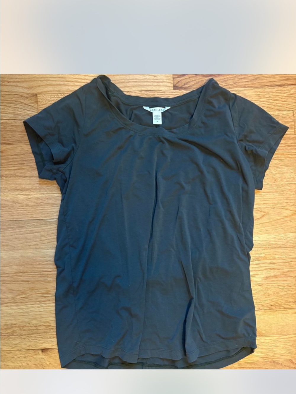 Athleta Black Short Sleeve Scoop Neck Tee